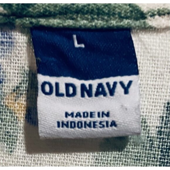 Old Navy Wrap Dress Womens Large Floral Puffy Sleeve Mini Cottagecore Picnic - Picture 6 of 7